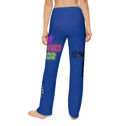 Kids Pajama Pants: Weightlifting Dark Blue