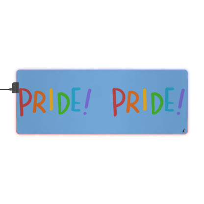 LED Gaming Mouse Pad: LGBTQ Pride Lite Blue