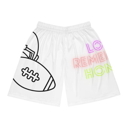 Basketball Shorts: Football White