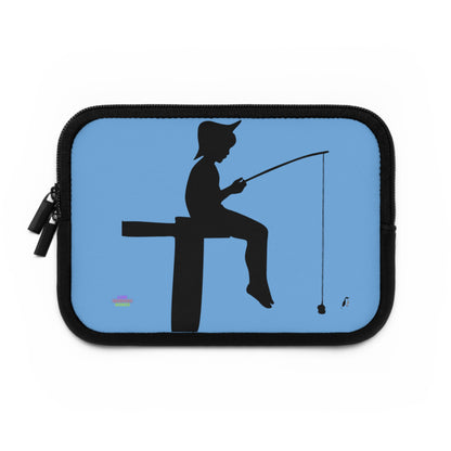 Laptop Sleeve: Fishing Lite Blue