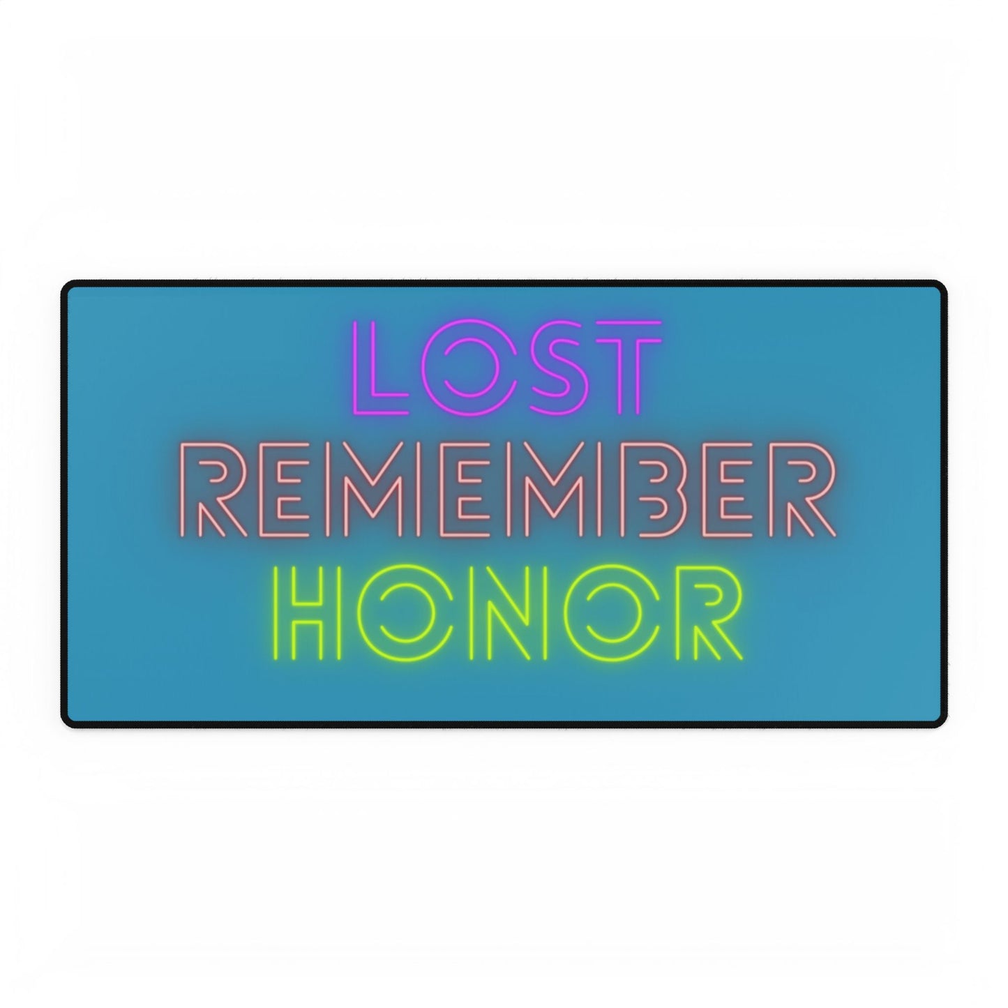 Desk Mats: Lost Remember Honor Turquoise