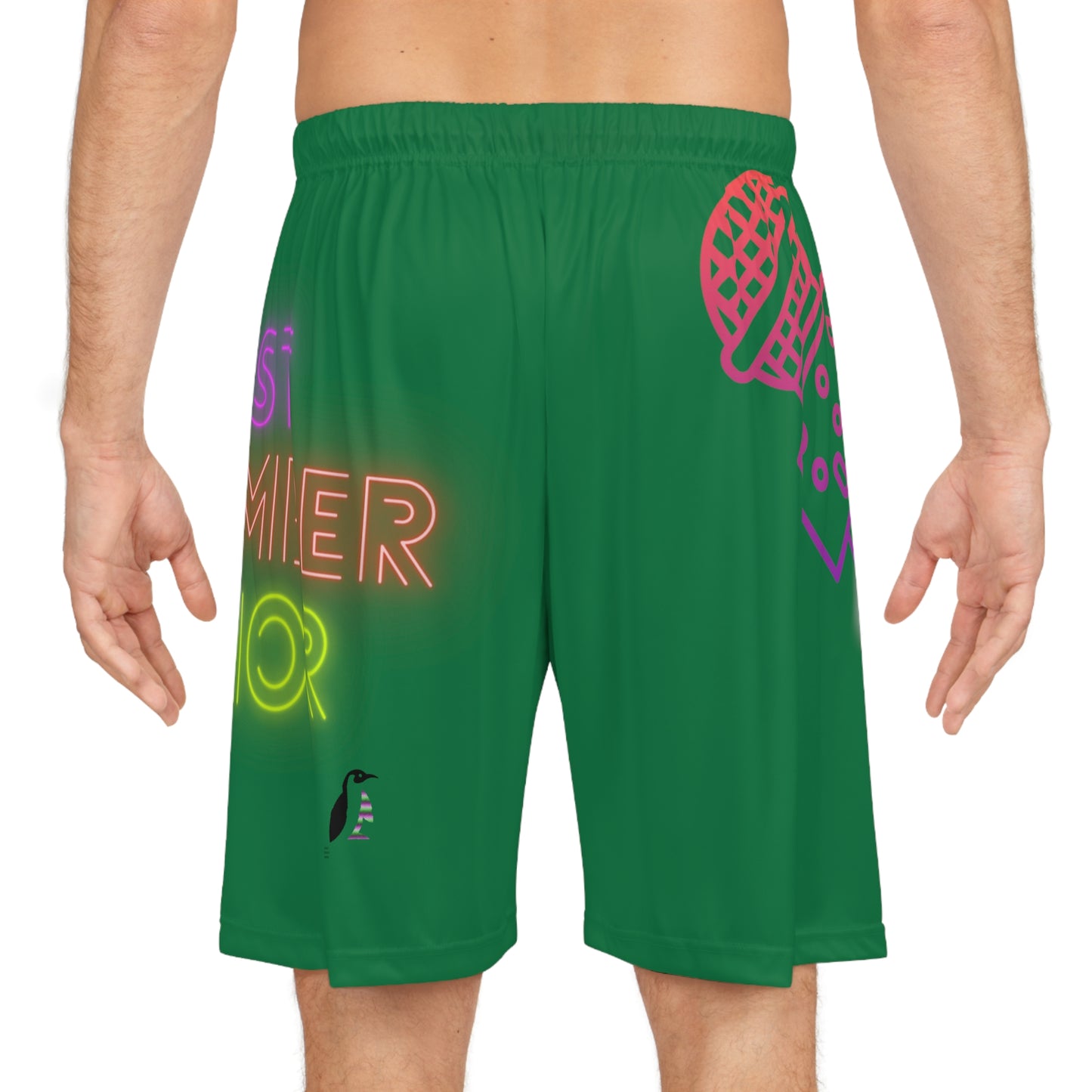 Basketball Shorts: Music Dark Green