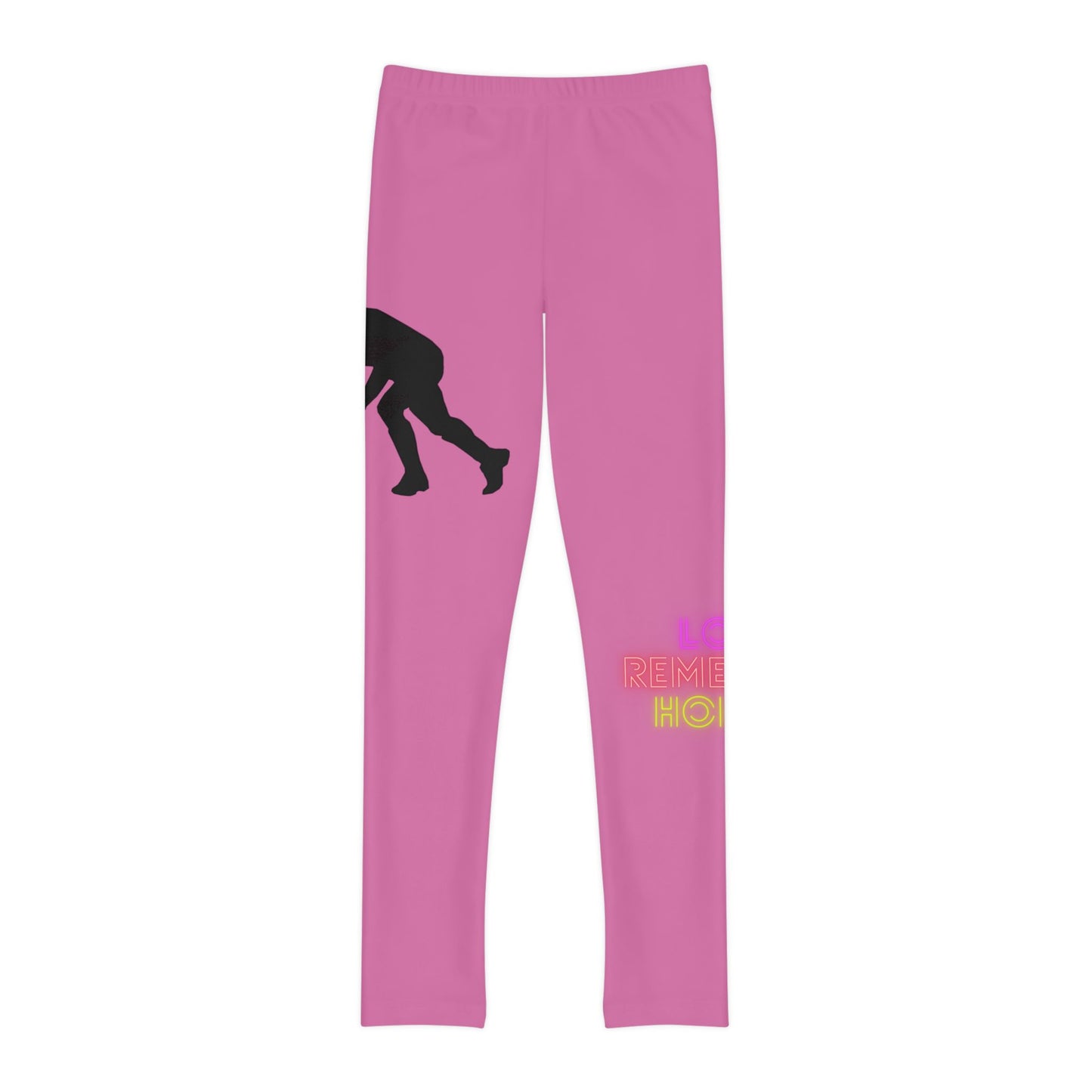 Youth Full-Length Leggings: Hockey Lite Pink