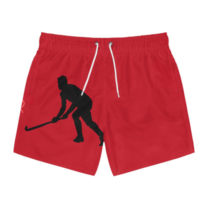 Swim Trunks: Hockey Dark Red