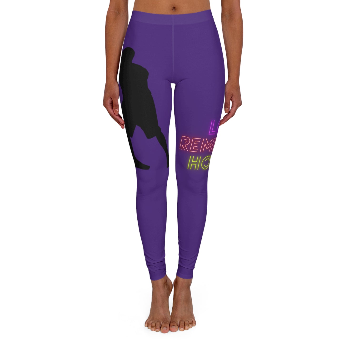 Women's Spandex Leggings: Basketball Purple