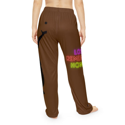 Pambabaeng Pajama Pantalon: Tennis Brown 