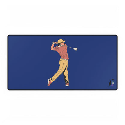 Desk Mats: Golf Dark Blue