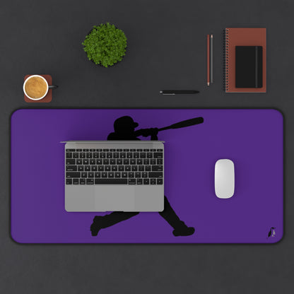 Desk Mat: Baseball Purple