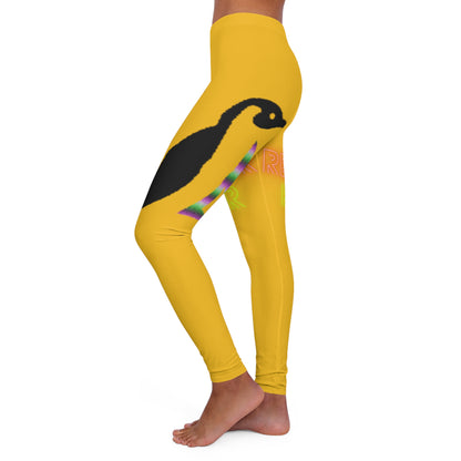 Women's Spandex Leggings: Lost Remember Honor Yellow