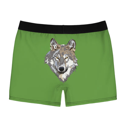 Men's Boxer Briefs: Wolves Green