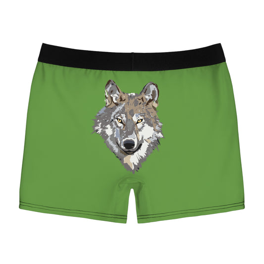 Men's Boxer Briefs: Wolves Green