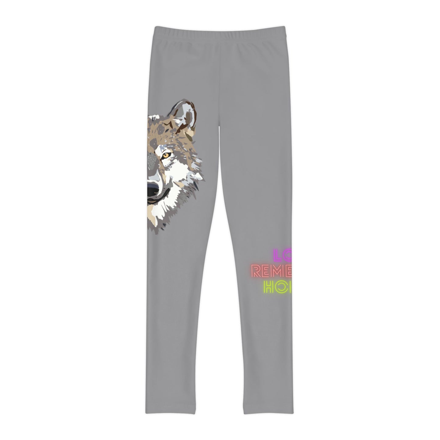 Youth Full-Length Leggings: Wolves Grey