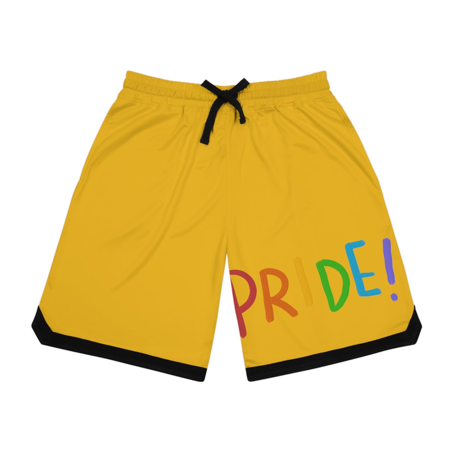 Basketball Rib Shorts: LGBTQ Pride Yellow