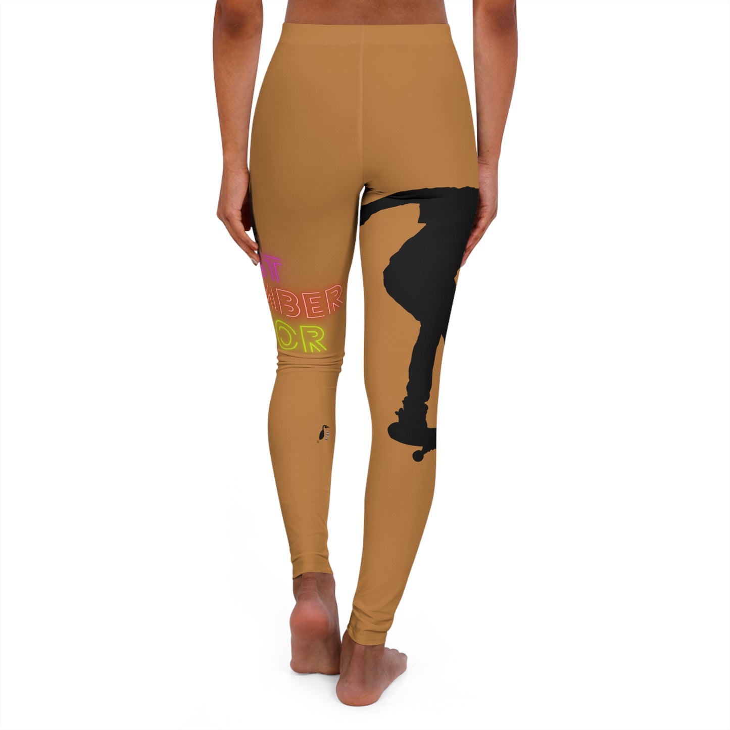 Women's Spandex Leggings: Skateboarding Lite Brown