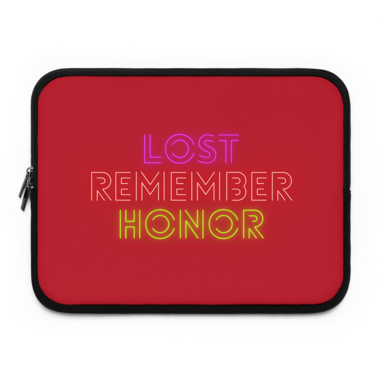 Laptop Sleeve: Lost Remember Honor Dark Red