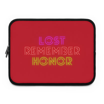 Laptop Sleeve: Lost Remember Honor Dark Red