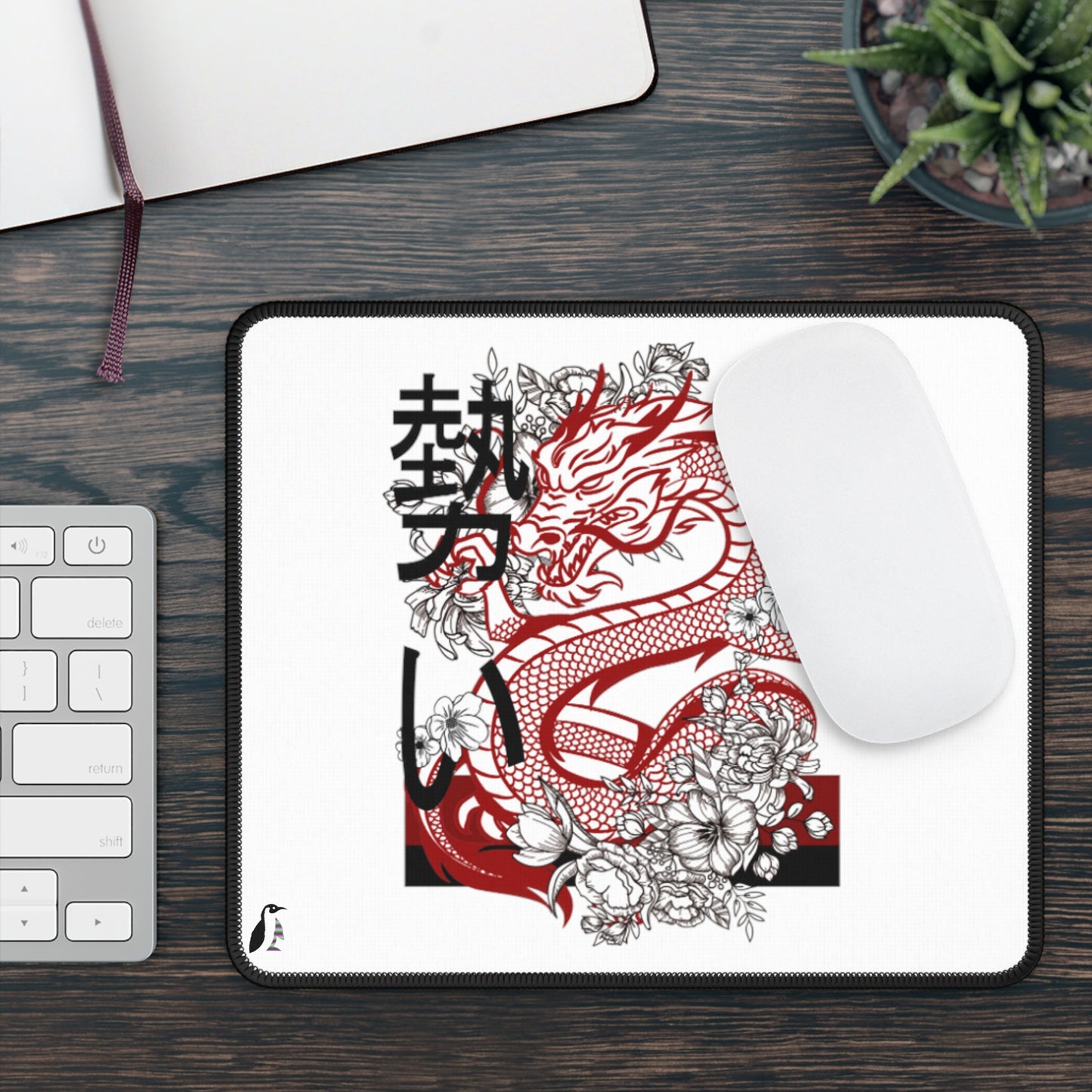 Gaming Mouse Pad: Dragons White
