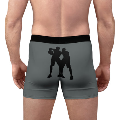 Men's Boxer Briefs: Basketball Dark Grey