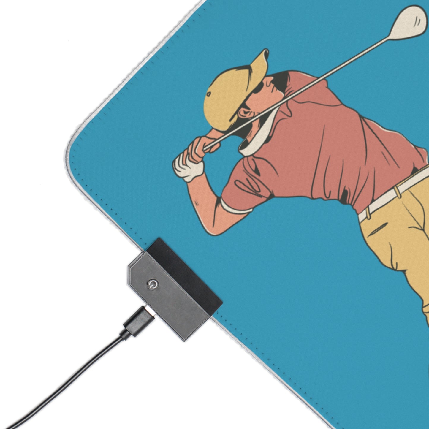 LED Gaming Mouse Pad: Golf Turquoise