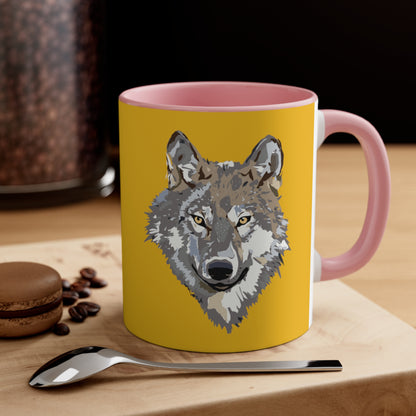 Accent Coffee Mug, 11oz: Wolves Yellow