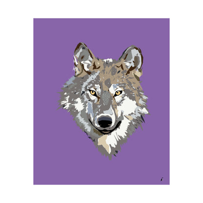 Premium Matte Vertical Posters: Wolves Lite Purple