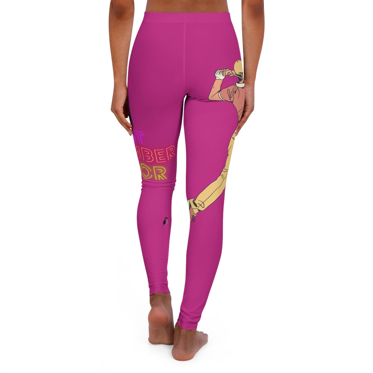 Women's Spandex Leggings: Golf Pink