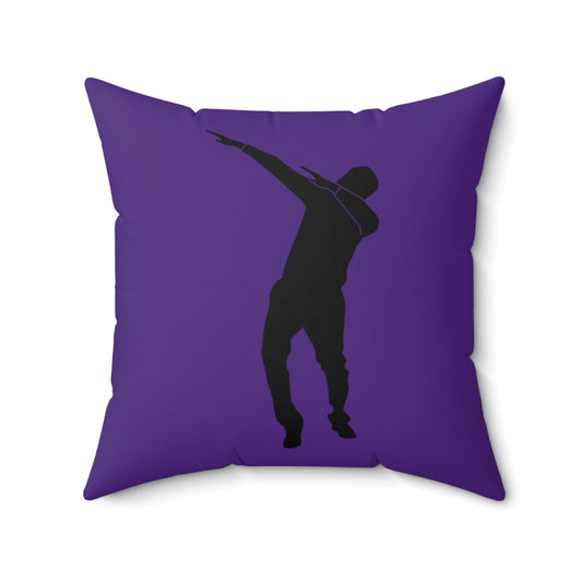 Spun Polyester Square Pillow: Dance Purple