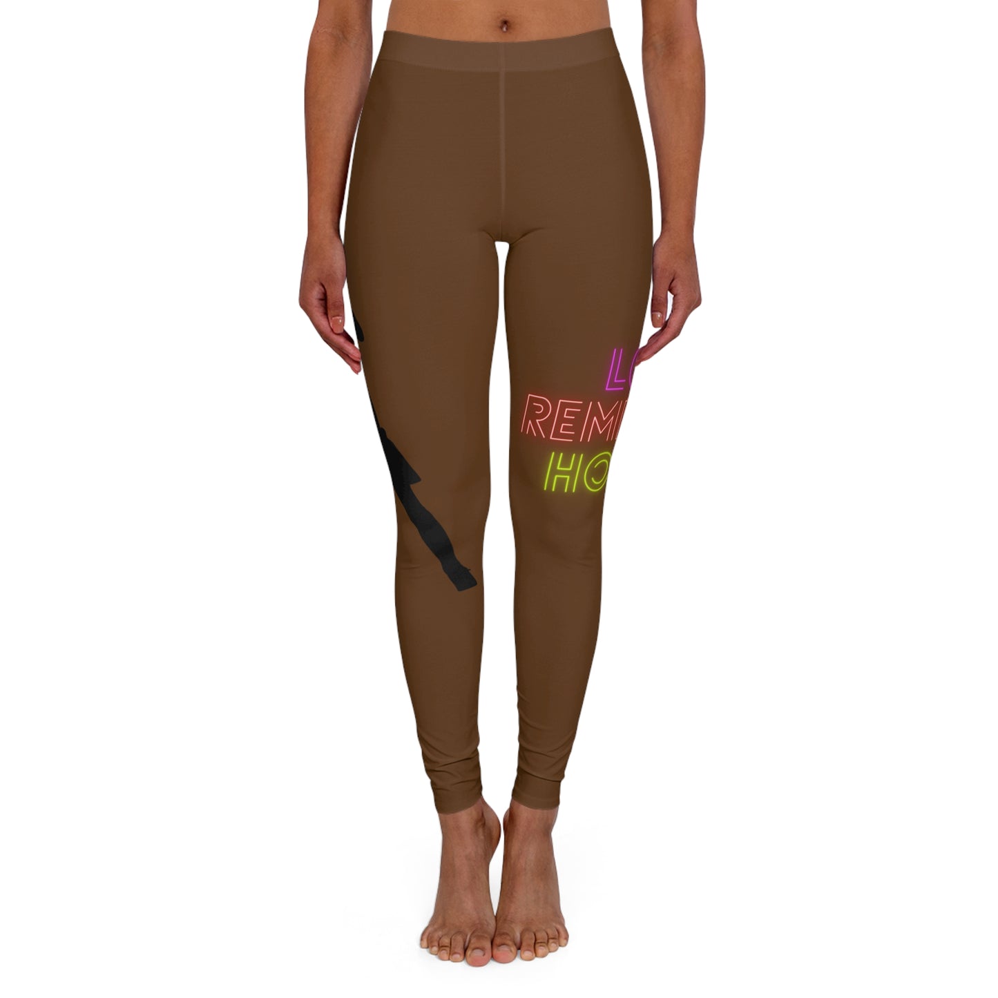 Women's Spandex Leggings: Soccer Brown