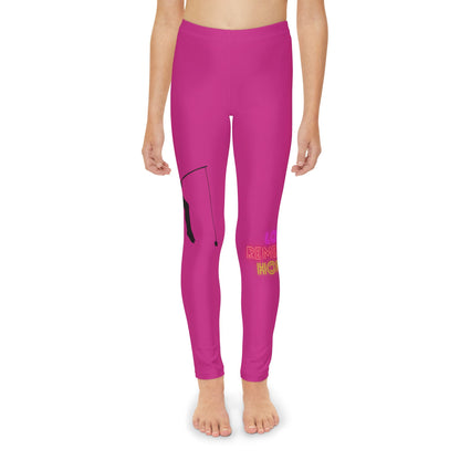 Youth Full-Length Leggings: Fishing Pink