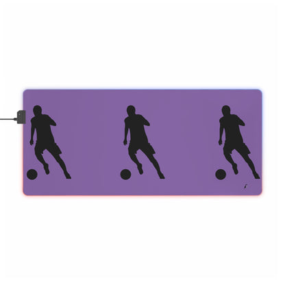 LED Gaming Mouse Pad: Soccer Lite Purple