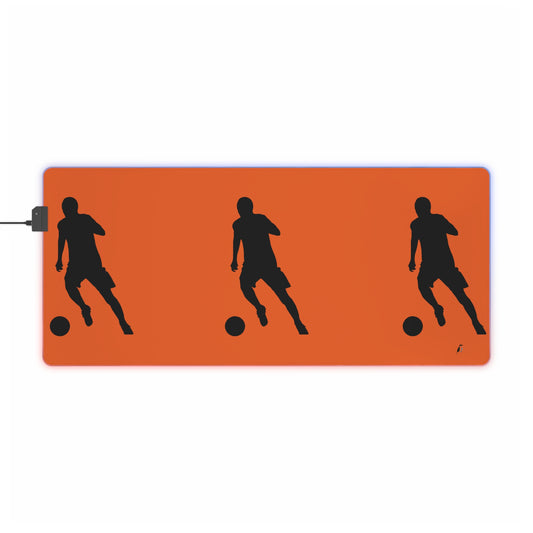 LED Gaming Mouse Pad: Soccer Orange