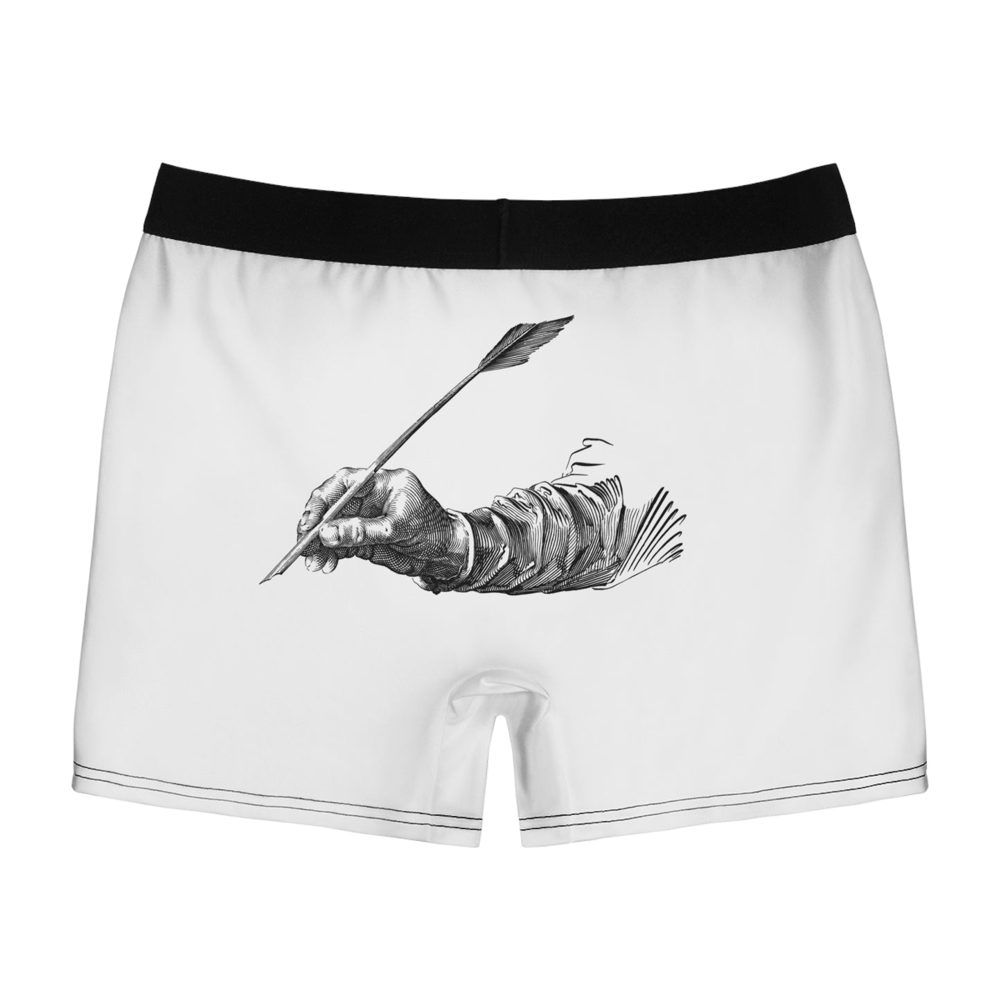 Men's Boxer Briefs: Writing White