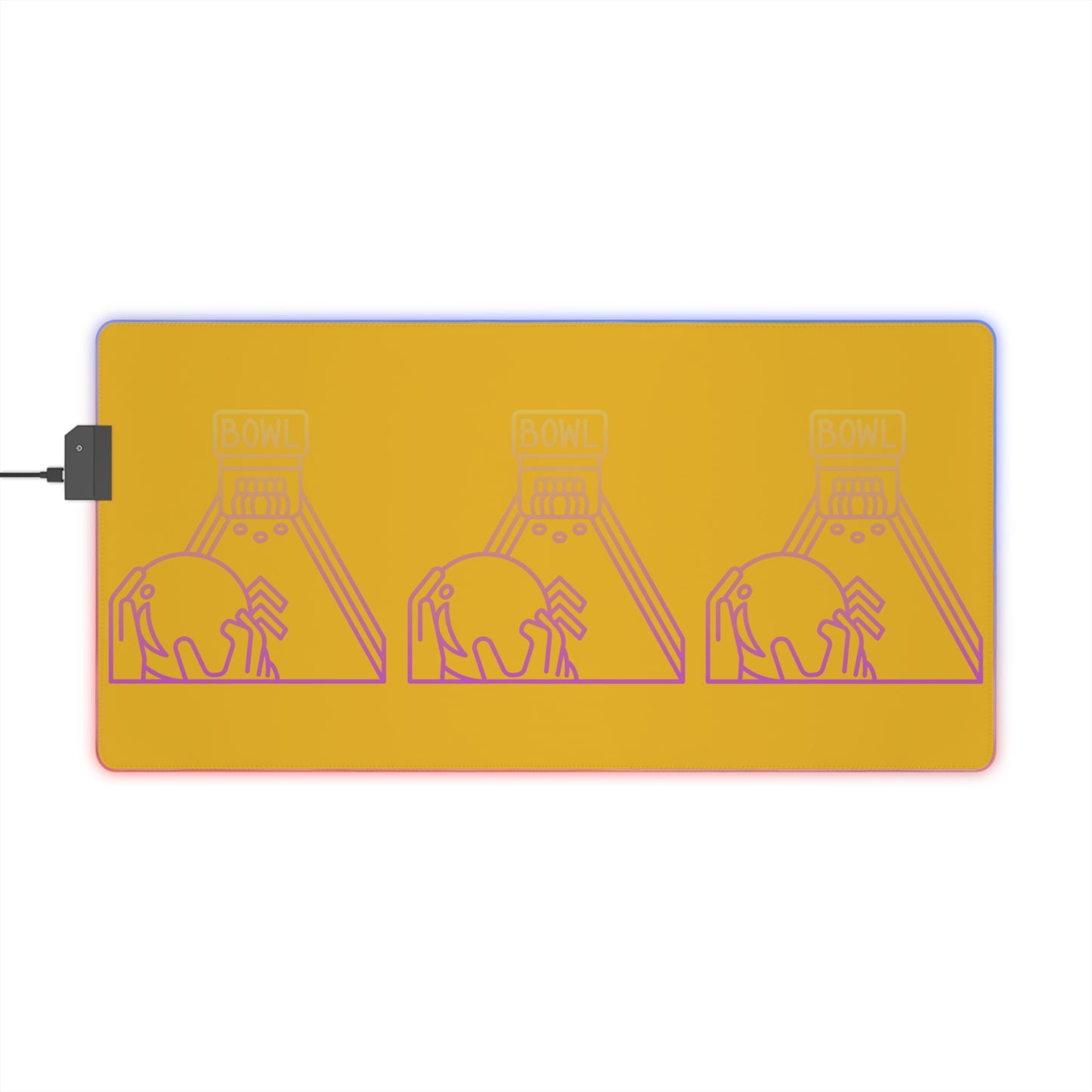 LED Gaming Mouse Pad: Bowling Yellow