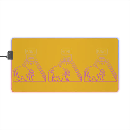 LED Gaming Mouse Pad: Bowling Yellow