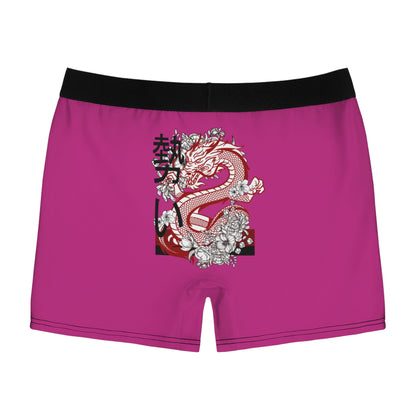 Men's Boxer Briefs: Dragons Pink