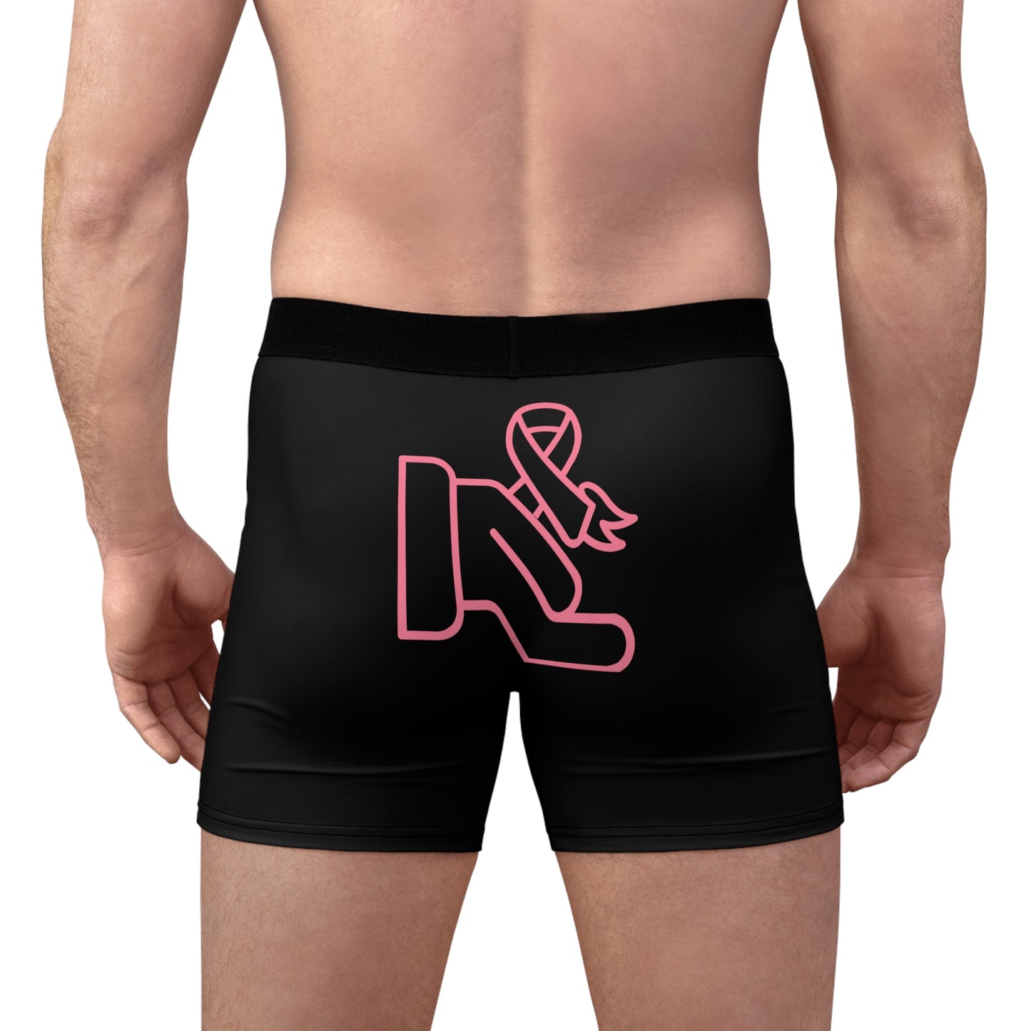 Men's Boxer Briefs: Fight Cancer Black