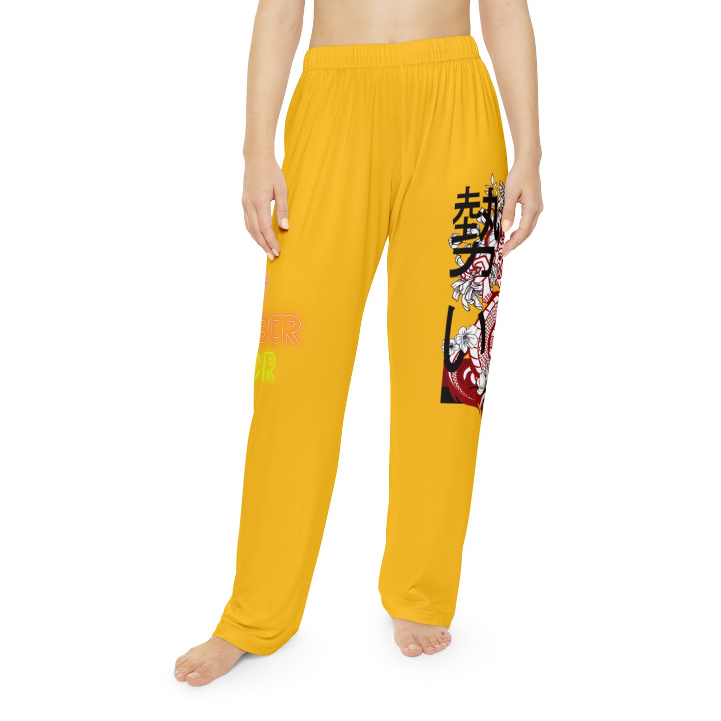 Women's Pajama Pants: Dragons Yellow