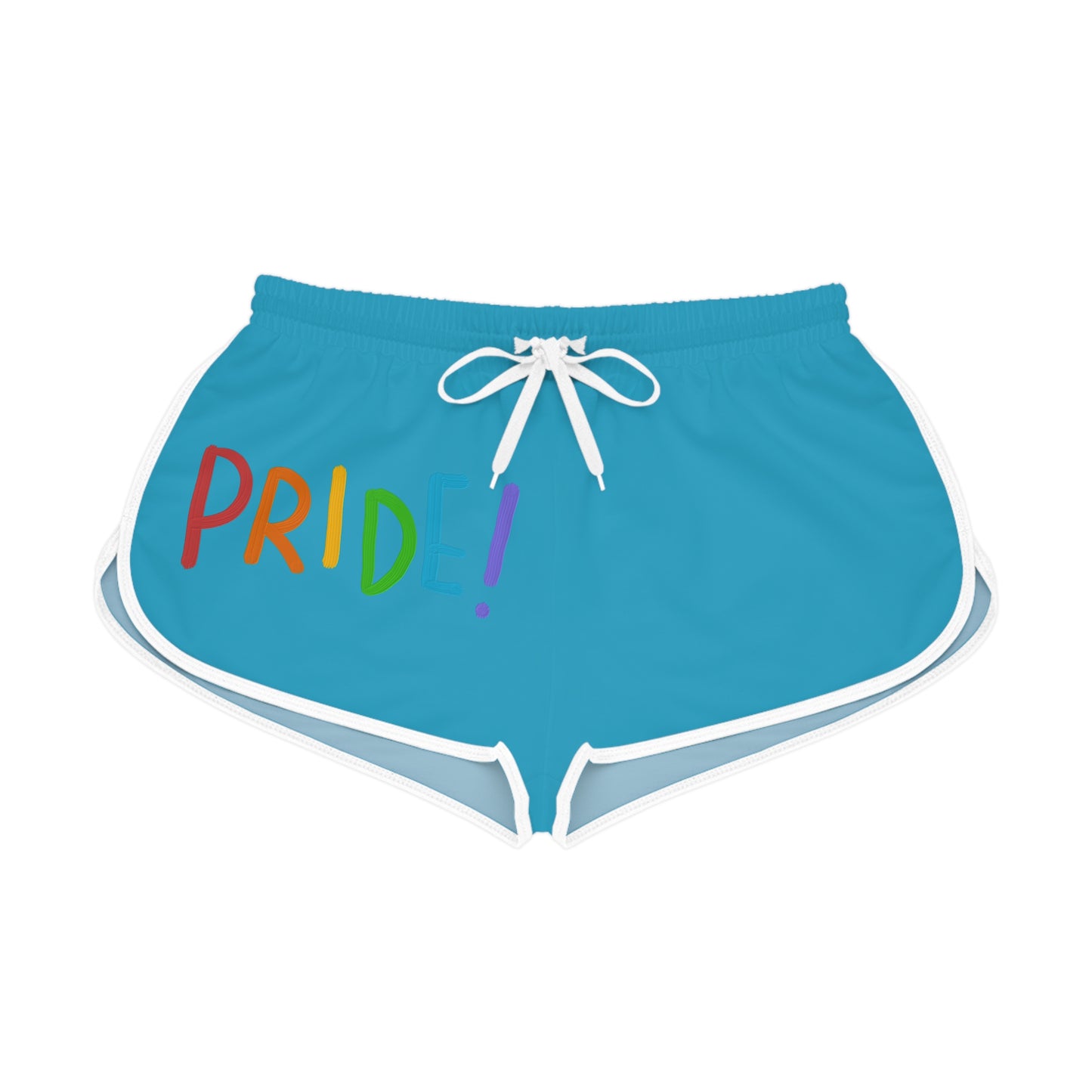 Women's Relaxed Shorts: LGBTQ Pride Turquoise