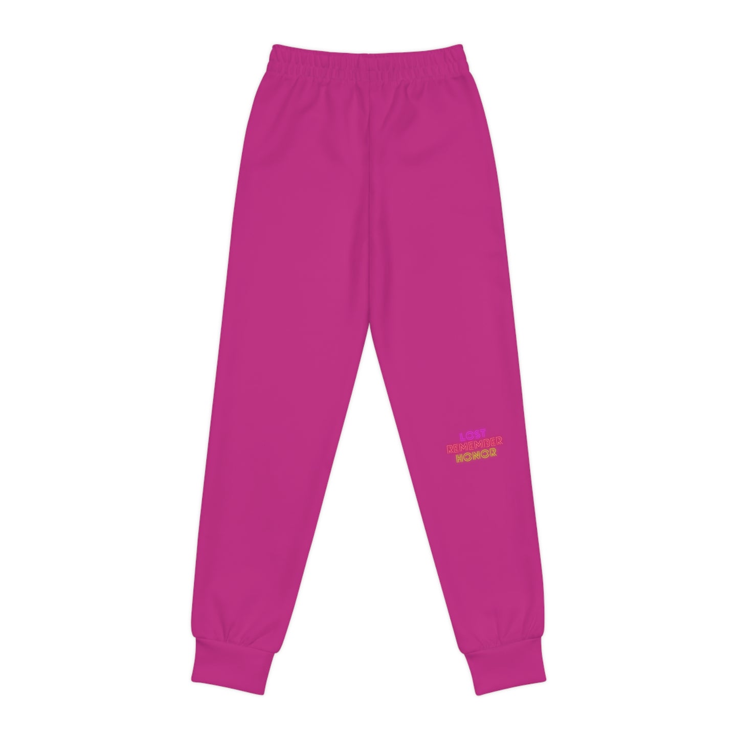 Youth Joggers: Crazy Penguin World Logo Pink