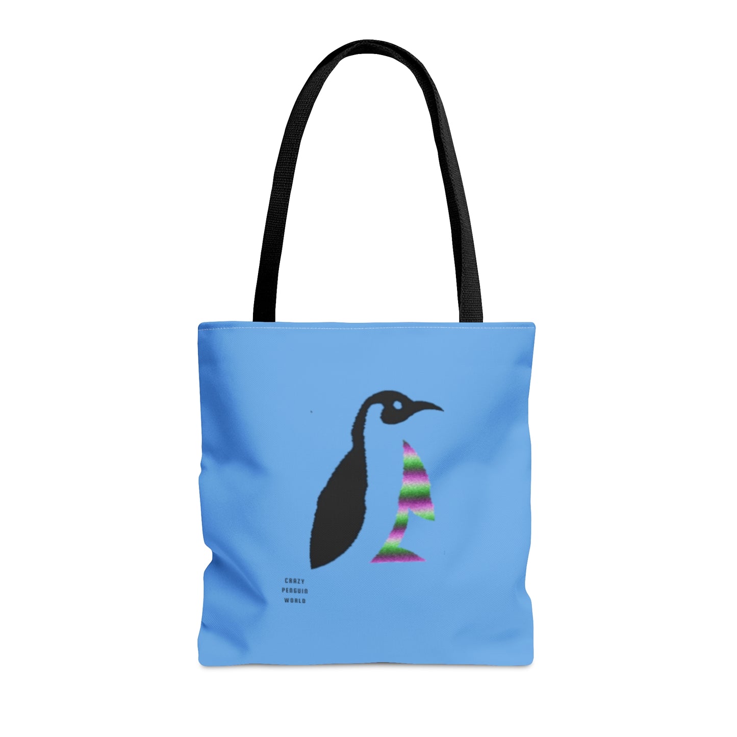 Tote Bag: Crazy Penguin World Logo Lite Blue