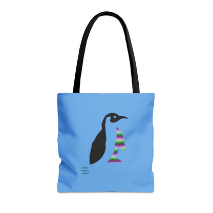 Tote Bag: Crazy Penguin World Logo Lite Blue