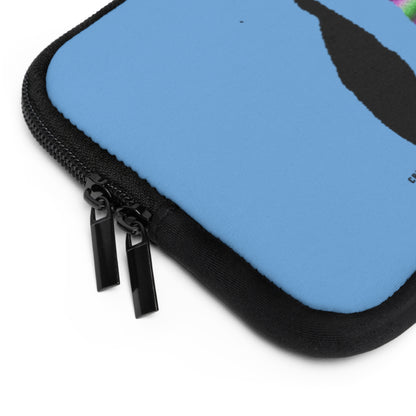 Laptop Sleeve: Crazy Penguin World Logo Lite Blue