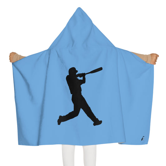 Youth Hooded Towel: Baseball Lite Blue