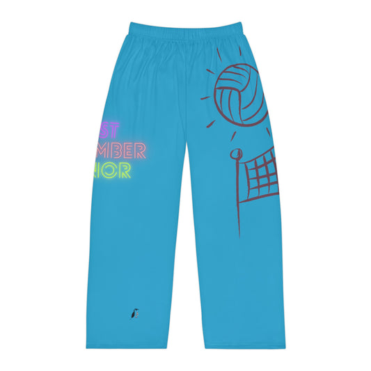 Men's Pajama Pants: Volleyball Turquoise