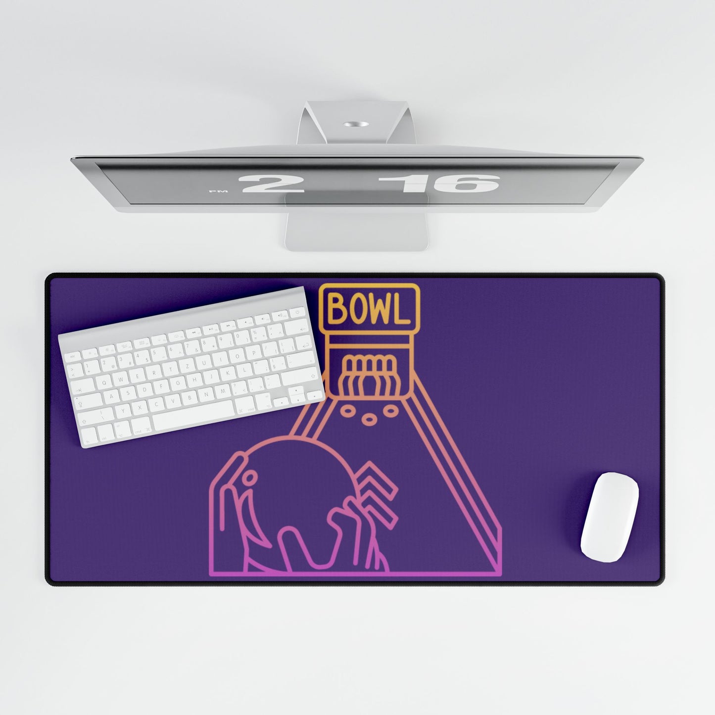 Desk Mats: Bowling Purple