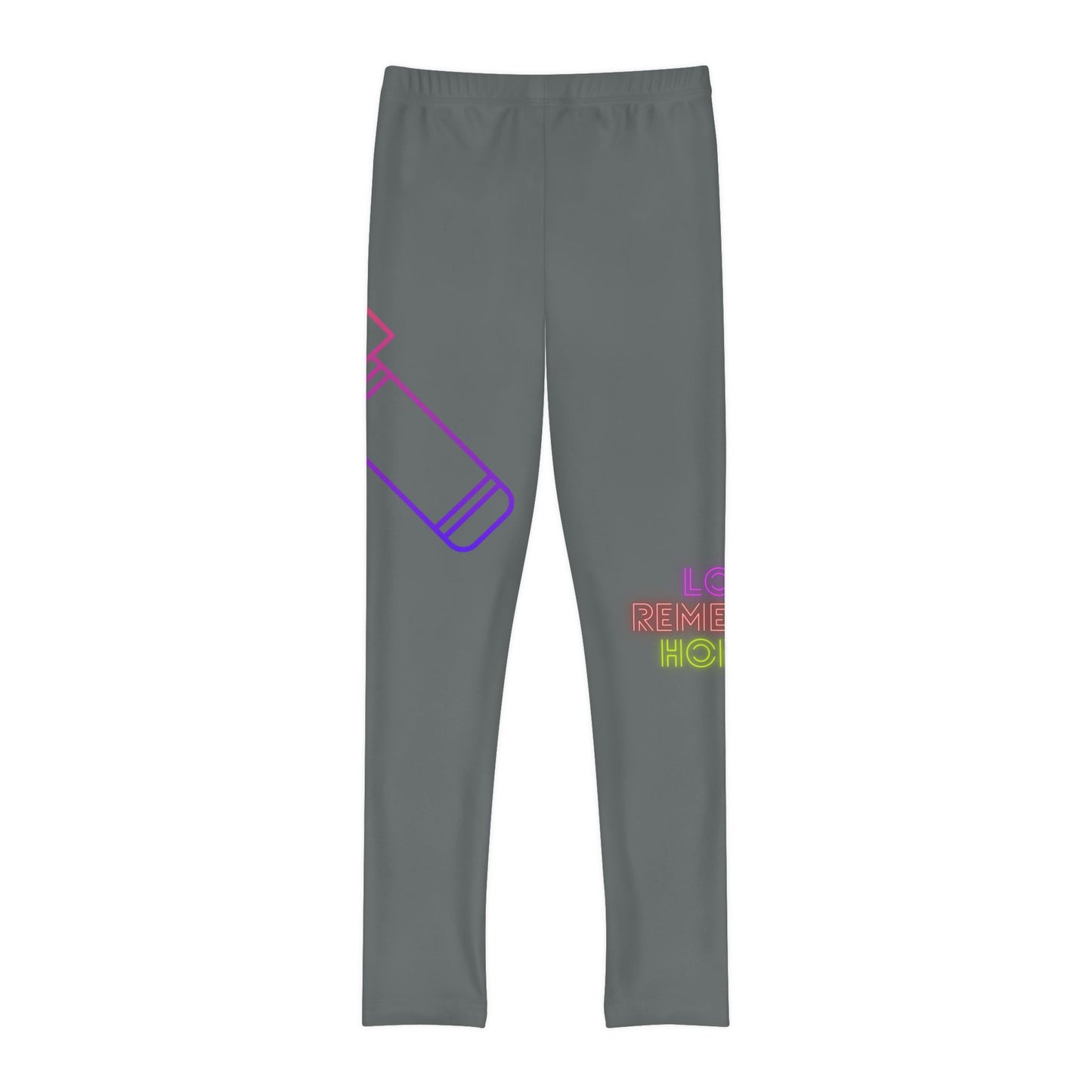 Youth Full-Length Leggings: Music Dark Grey