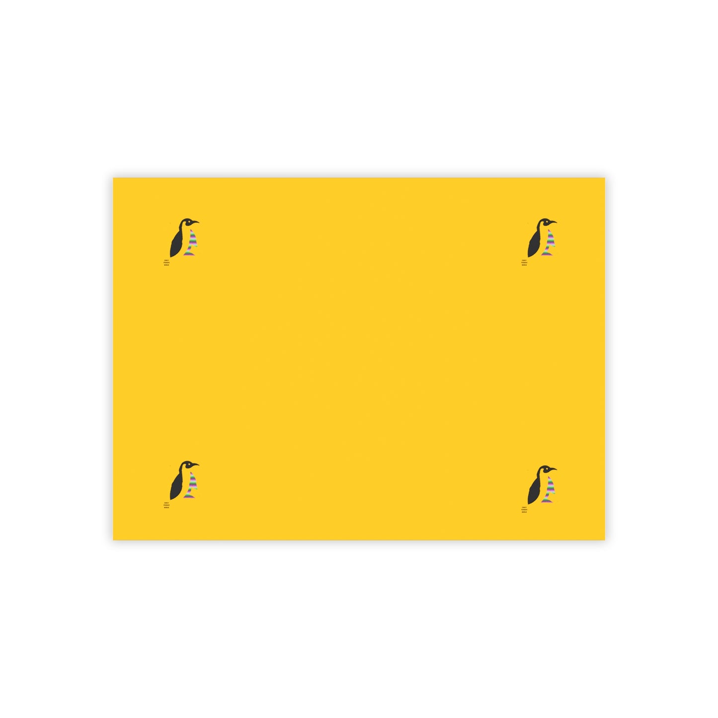 Post-it® Note Pads: Crazy Penguin World Logo Yellow