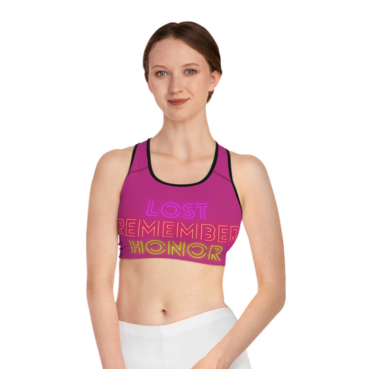 Sports Bra: Lost Remember Honor Pink