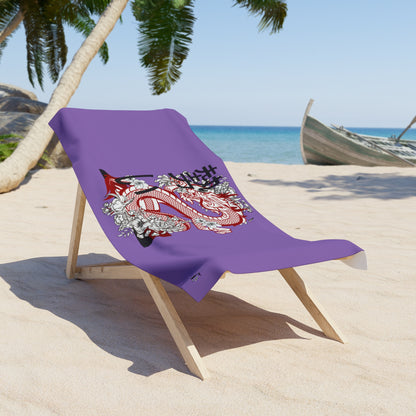 Beach Towel: Dragons Lite Purple