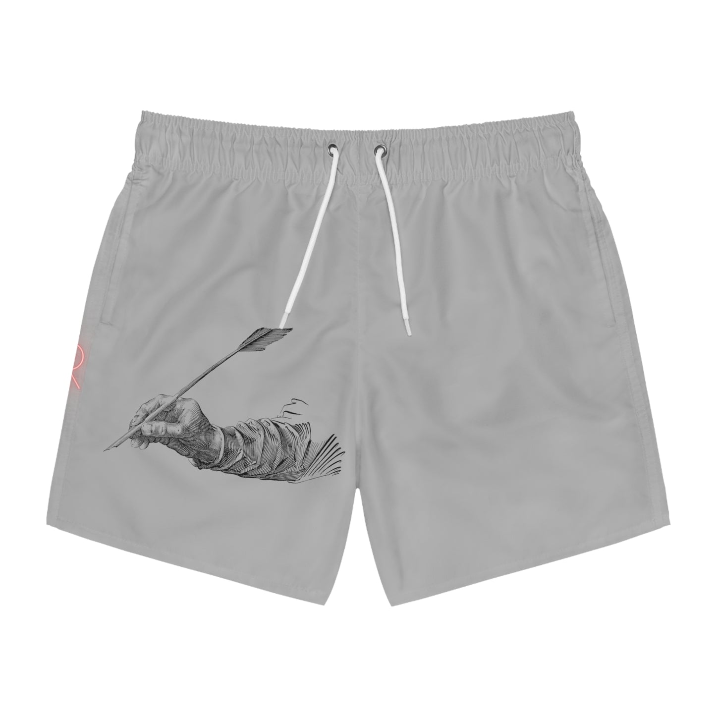 Swim Trunks: Writing Lite Grey